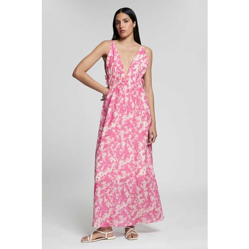 женское платье без рукавов h&m, розовое