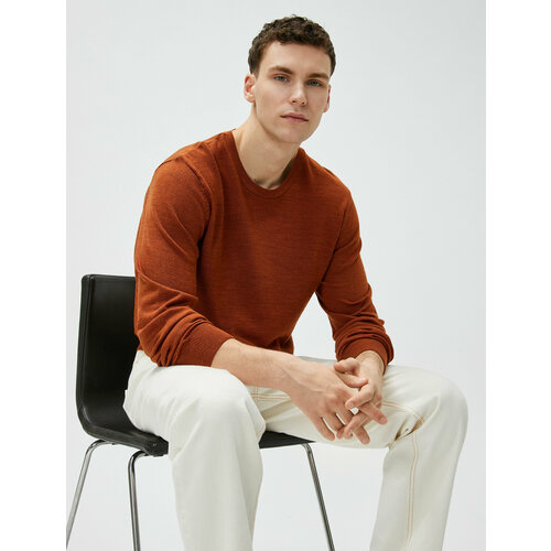 мужской свитер koton, коричневый