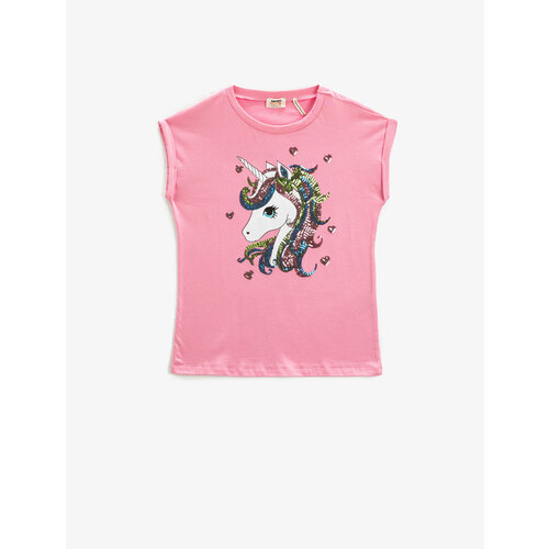 спортивные футболка koton для мальчика, розовая