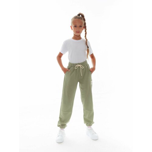 широкие брюки superkinder для девочки, зеленые