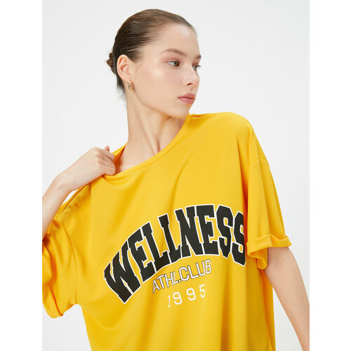 женская спортивные футболка koton, желтая