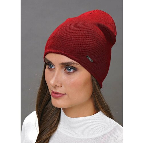 женская вязаные шапка clever, красная