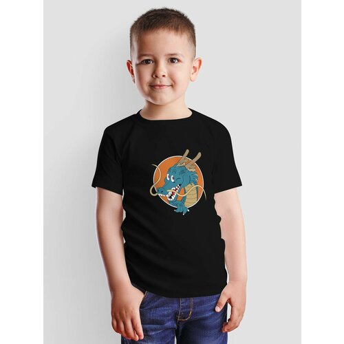 футболка с круглым вырезом креатиум для мальчика, черная