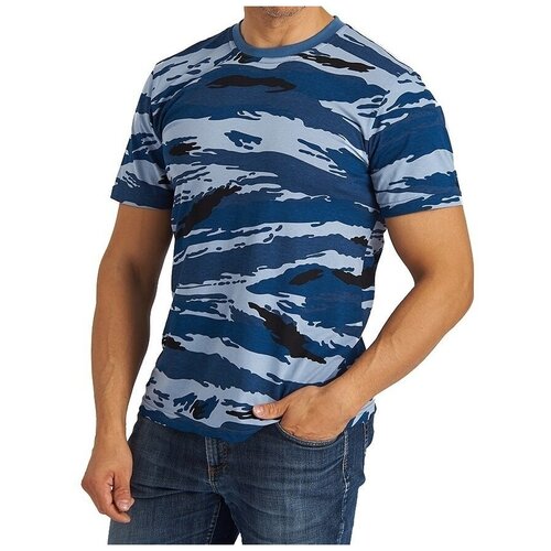 мужская футболка с коротким рукавом kamukamu, синяя