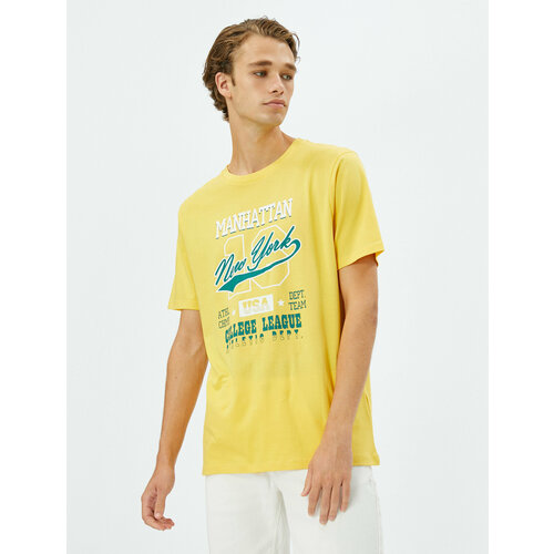мужская спортивные футболка koton, желтая
