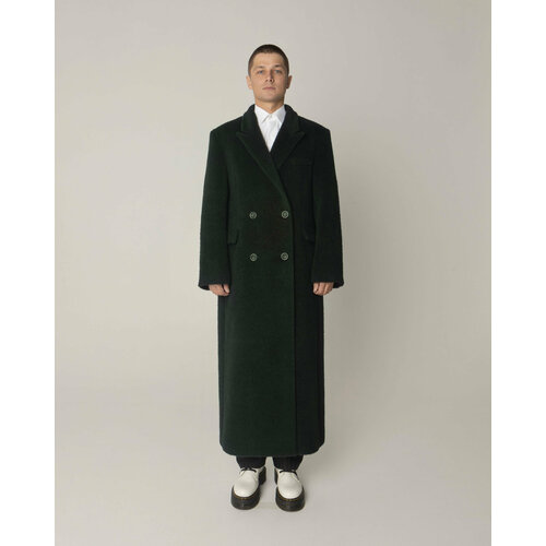 женское шерстяное пальто антон лисин, зеленое