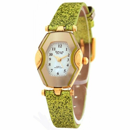 женские часы omax, зеленые