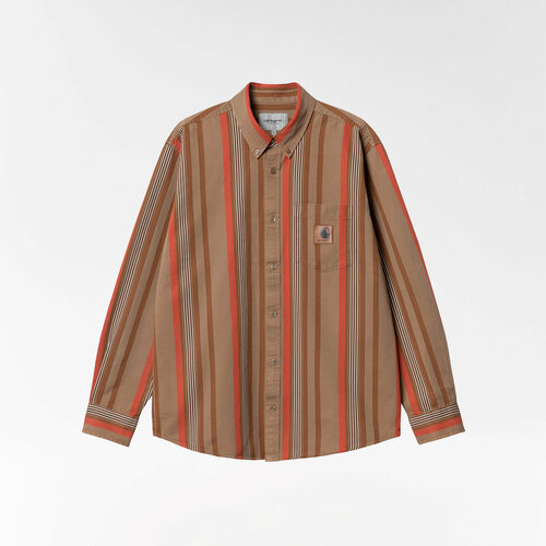 мужская рубашка carhartt, коричневая