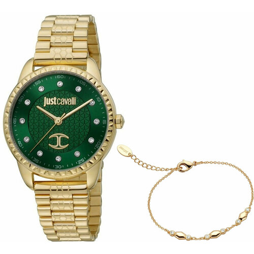 женские часы just cavalli, зеленые