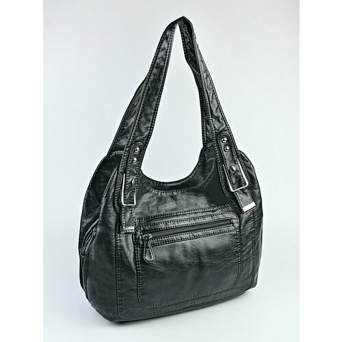 женская кожаные сумка adafman, черная