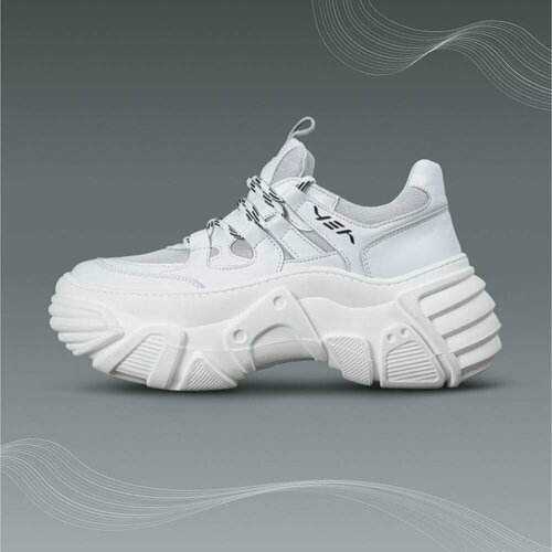 кроссовки на платформе yea2098, белые