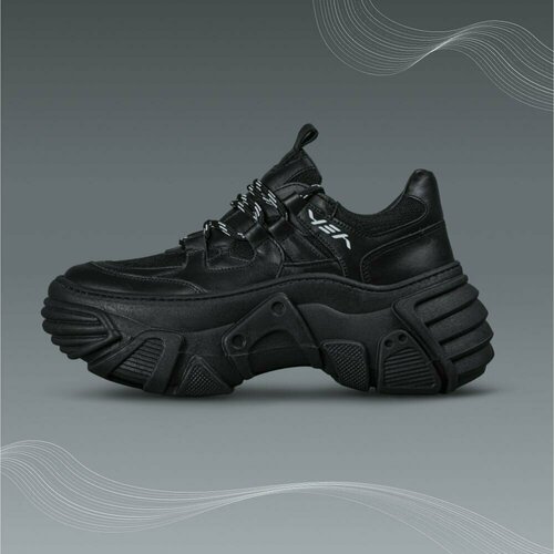 кроссовки на платформе yea2098, черные