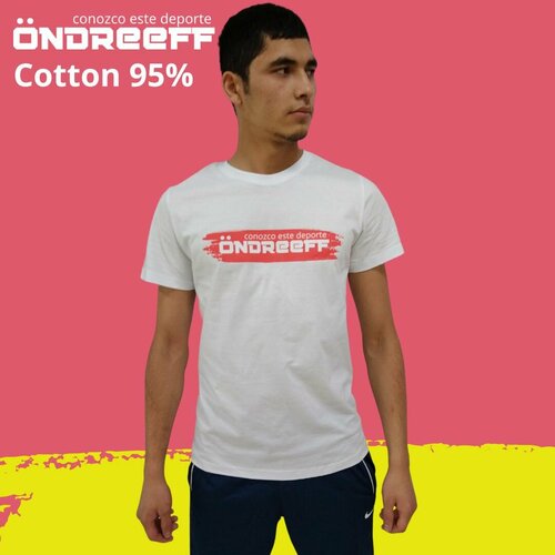 мужская футболка с круглым вырезом ondreeff, белая