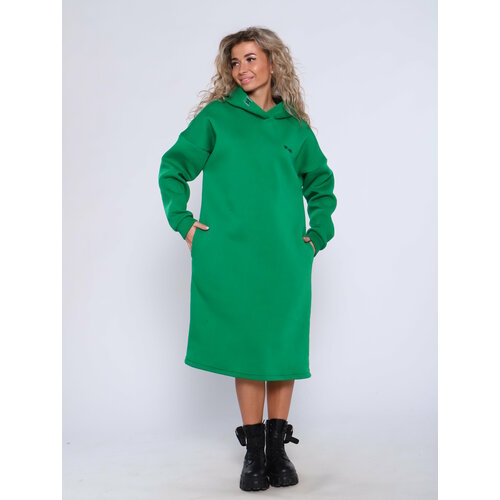 женское платье для офиса no_label, зеленое