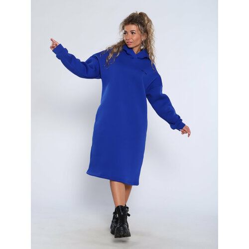 женское платье для офиса no_label, синее