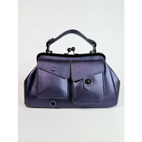 женская кожаные сумка richezza, фиолетовая