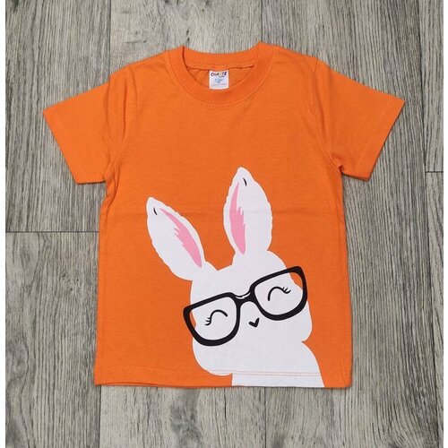 футболка chaste kids для девочки, оранжевая