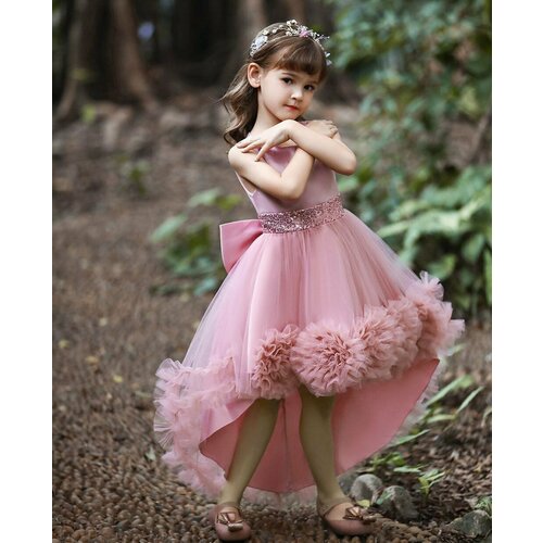 свободные платье xabh для девочки, розовое