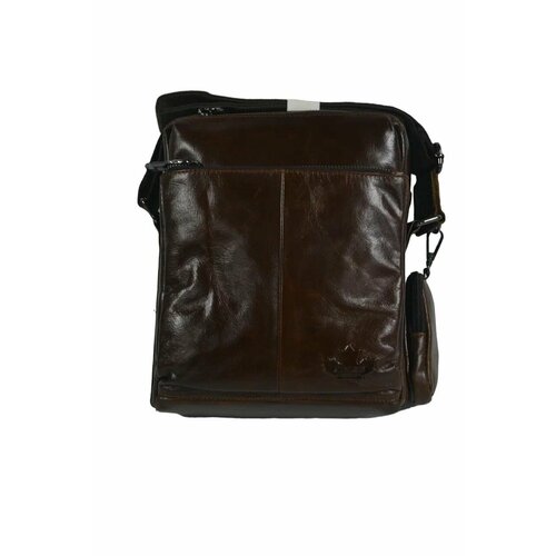 мужская кожаные сумка znixs, коричневая