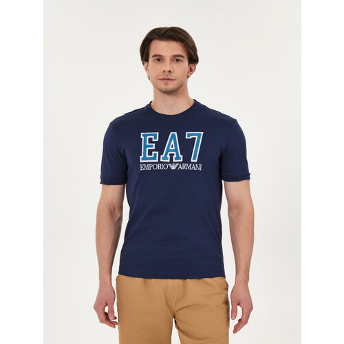 мужская футболка с коротким рукавом ea7, синяя