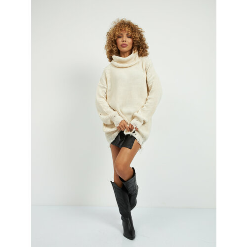 женский свитер удлиненные pinmara, белый