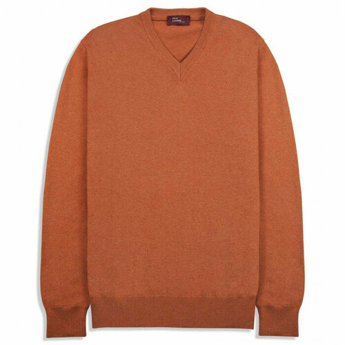 мужской свитер с v-образным вырезом tri&co, оранжевый