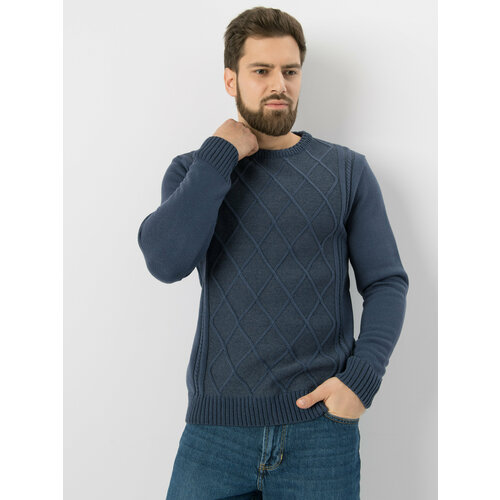 мужской свитер с круглым вырезом borovec, серый