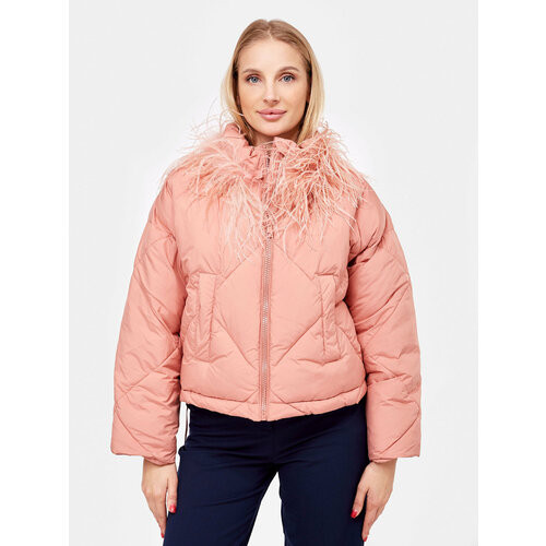 женская куртка стеганные twinset milano, розовая