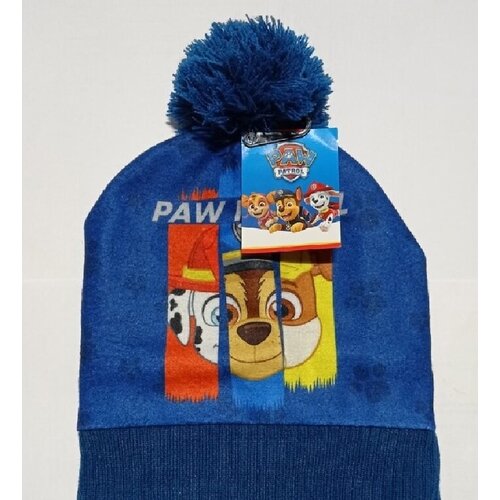 мужская шапка с помпоном paw patrol, синяя
