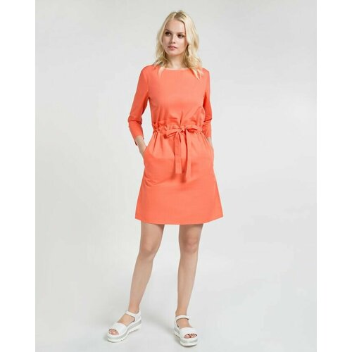женское платье миди incity, оранжевое