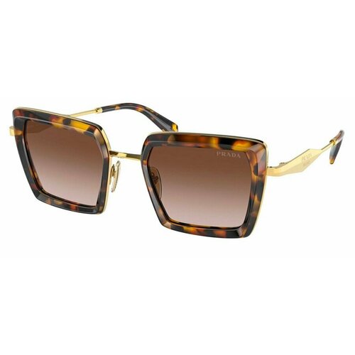 женские солнцезащитные очки prada, коричневые