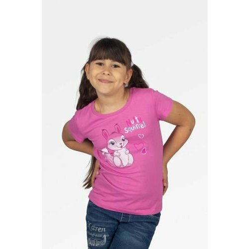 футболка с коротким рукавом basia для девочки, фуксия