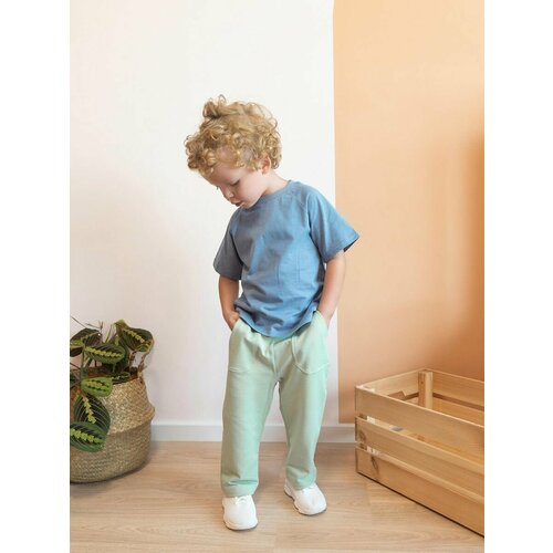 повседневные брюки mjolk для девочки, зеленые