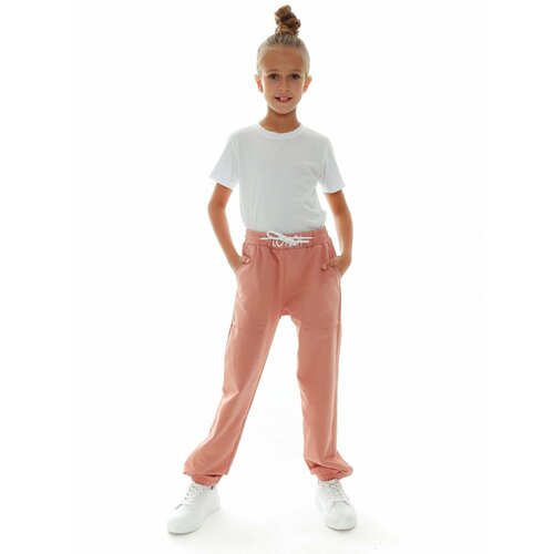 широкие брюки superkinder для девочки, розовые