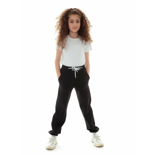 широкие брюки superkinder для девочки, черные