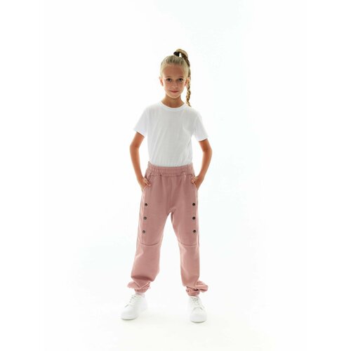 широкие брюки superkinder для девочки, розовые