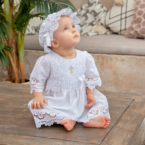 классические платье jolly baby для девочки, белое