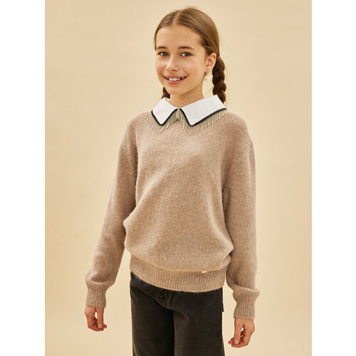 свитер noble people для девочки, коричневый