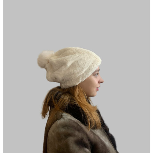 женская шапка с помпоном metromex, черная