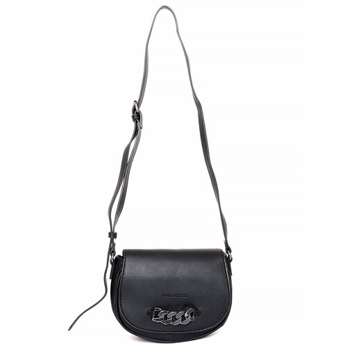 женская кожаные сумка marco tozzi, черная
