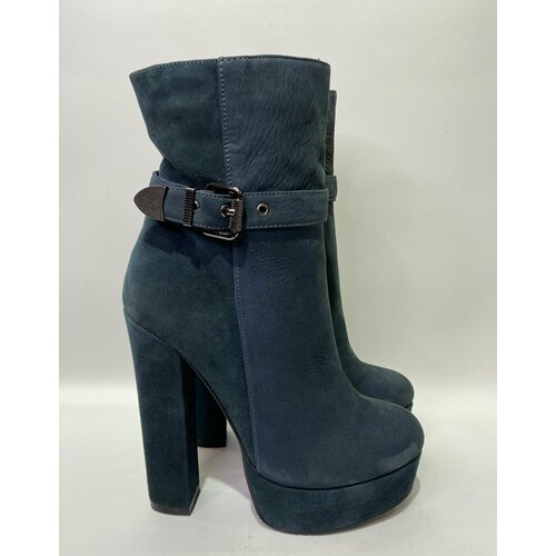 женские ботинки на каблуке barloonea, синие