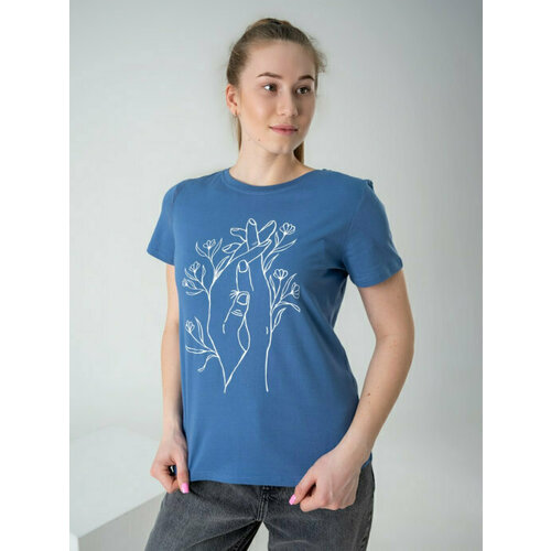женская футболка sofi, голубая