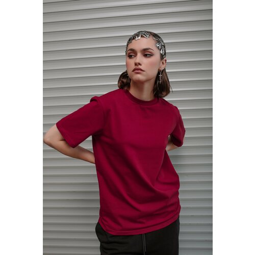женская футболка oyk, бордовая