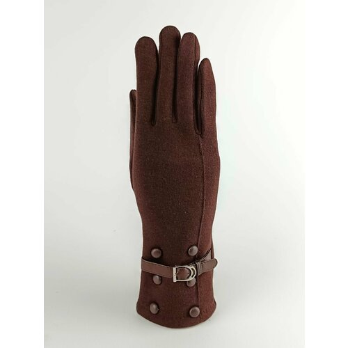 женские длинные перчатки русская зима, коричневые
