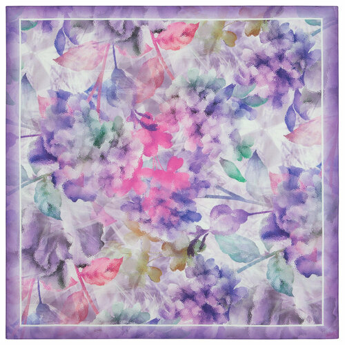 женский платок павловопосадская платочная мануфактура, лиловый