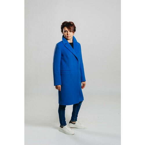 женское однобортные пальто сезон стиля, синее