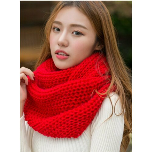женский вязаные шарф без бренда, красный