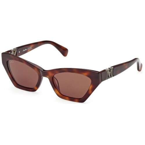 женские солнцезащитные очки max mara, коричневые