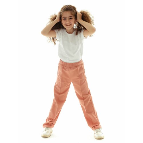 широкие брюки superkinder для девочки, бежевые