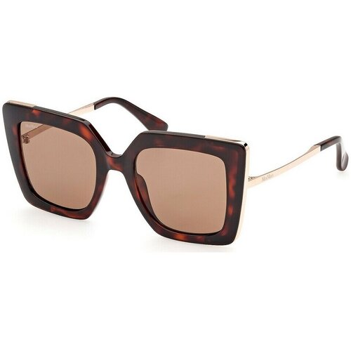 женские солнцезащитные очки max mara, коричневые